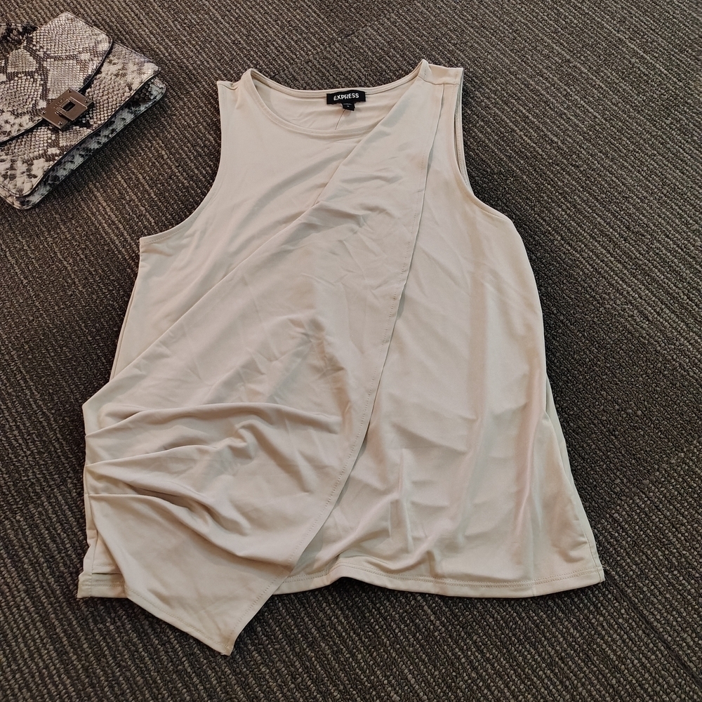 Express Cream Sleeveless Tank Top